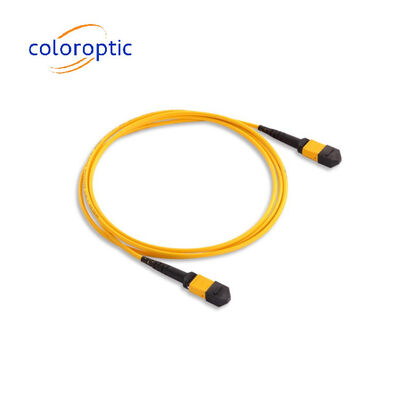 MTP / MPO Yellow Fiber Optic Trunk Cable For 40G / 100G Applications