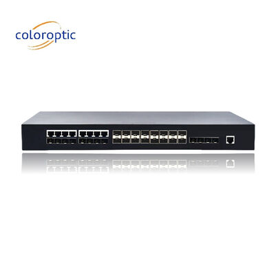 2 Layer Poe Switches With 16 SFP 8 COMBO 4 10GE Ports Support Wire Speed Switching