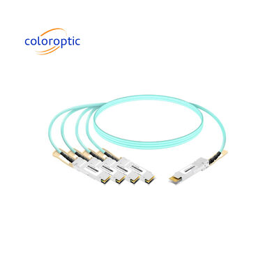 Aluminum Alloy AOC DAC Cable 40G QSFP+ To 4 x10G SFP+ For Ethernet Links