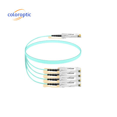 40Gb/s QSFP+ to 4 x 10Gb/s SFP+ Active Optical Cable (AOC) Breakout MSA Standard Compliant