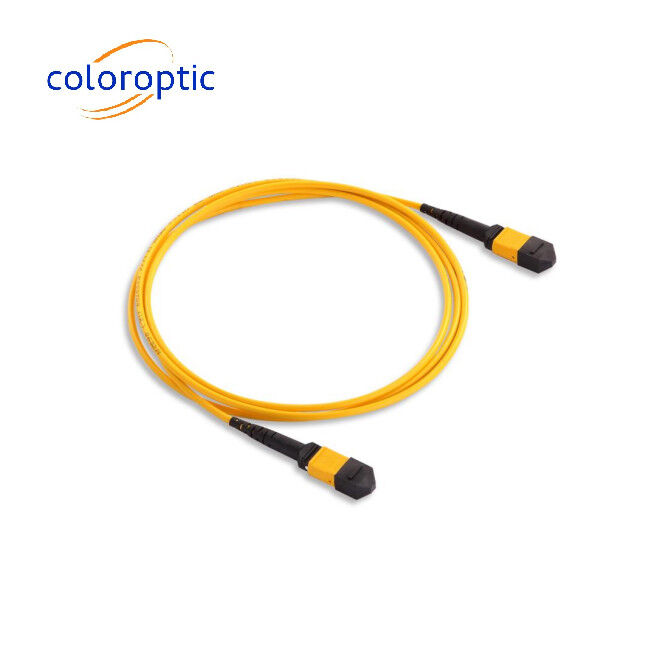 MTP / MPO Yellow Fiber Optic Trunk Cable For 40G / 100G Applications